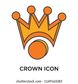 Crown icon vector isolated on white background for your web and mobile app design, Crown logo concept