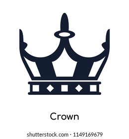 Crown icon vector isolated on white background for your web and mobile app design, Crown logo concept