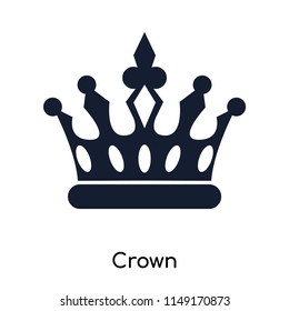 Crown icon vector isolated on white background for your web and mobile app design, Crown logo concept