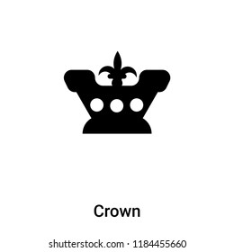 Crown icon vector isolated on white background, logo concept of Crown sign on transparent background, filled black symbol