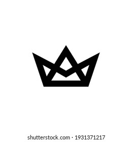 crown icon vector. crown icon isolated on black background. crown icon trendy and modern crown symbol for logo, web, app and design.