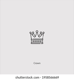 crown icon vector isolated on white background