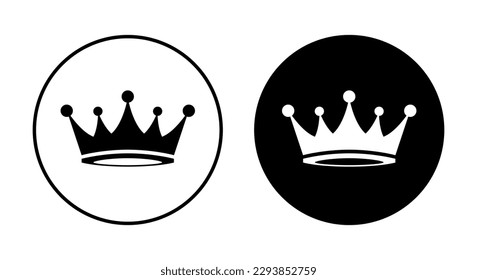 Crown icon vector. King Queen royal concept