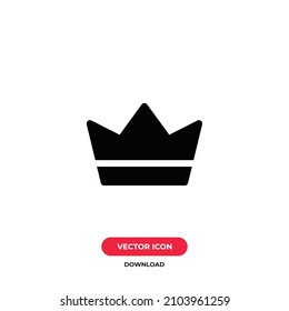 Crown icon vector. King crown sign