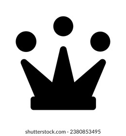 Crown Icon Vector, King Crown solid design style pictogram symbol