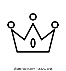 Crown icon vector , line style icon , eps 10