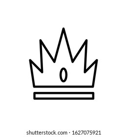 Crown icon vector , line style icon , eps 10