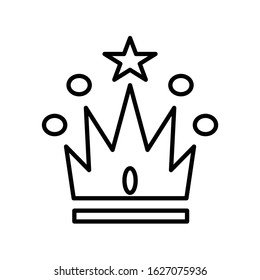 Crown icon vector , line style icon , eps 10