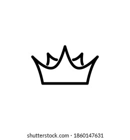 crown icon vector line style