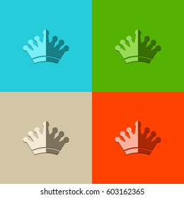 crown icon vector logo