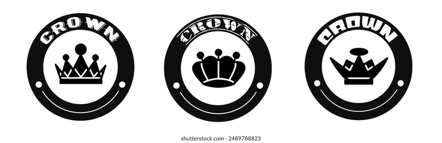Crown icon vector. Logo design for business. Stock vector.