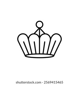 Crown icon Vector logo outline