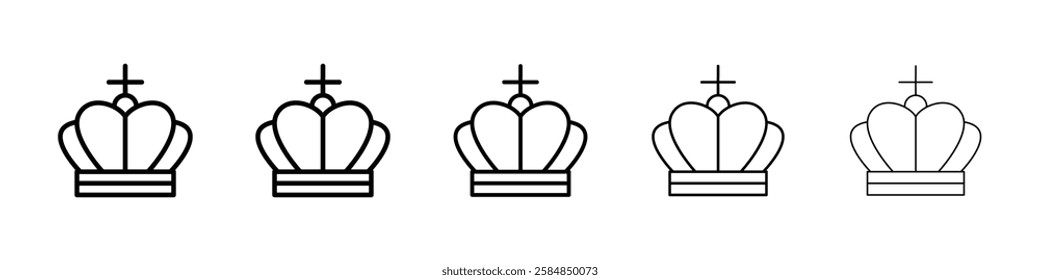 Crown icon Vector logo sign