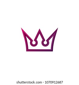 crown icon vector logo template 