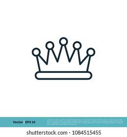 Crown Icon Vector Logo Template Illustration Design. Vector EPS 10.