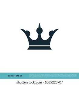 Crown Icon Vector Logo Template Illustration Design. Vector EPS 10.