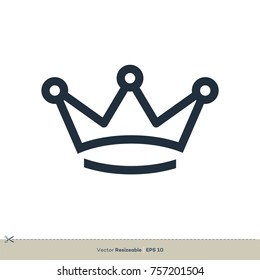 Crown Icon Vector Logo Template Illustration Design. Vector EPS 10.