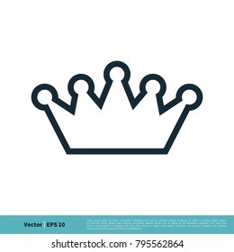 Crown Icon Vector Logo Template Illustration Design. Vector EPS 10.