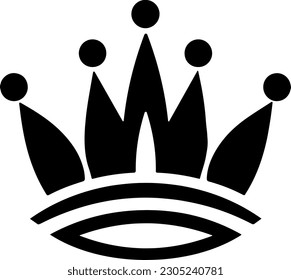 Icono de la corona, estilo vectorial minimalista