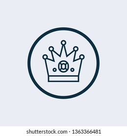 Crown icon vector in modern flat style for web, graphic and mobile design. Crown icon vector isolated on white background. Crown icon vector illustration.