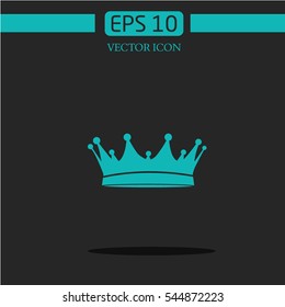 crown icon vector on a dark background. icon for the web. logo design.