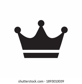 Crown icon vector on white background svg