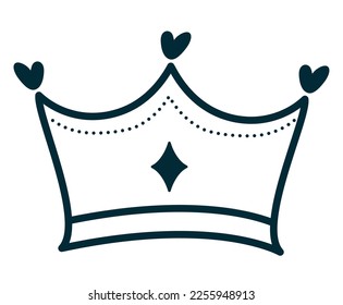crown icon vector over white