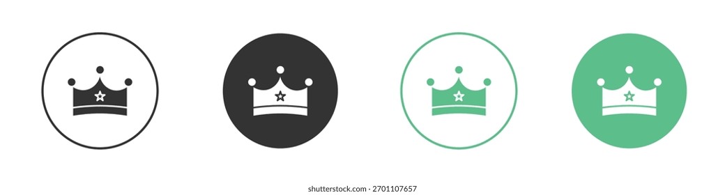 Pictograma vetorial de ícone Crown para elementos de interface ui ux