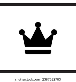 Crown icon vector. Royal sign symbol vector. King crown vector icon illustration isolated on white background