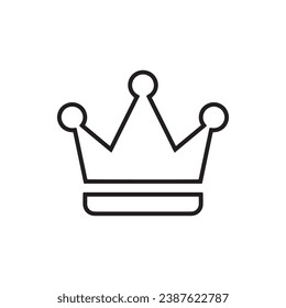 Crown icon vector. Royal sign symbol vector. King crown vector icon illustration isolated on white background