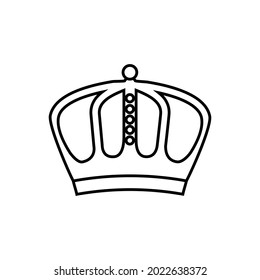 Conjunto de vectores de icono de corona. Colección de signos de ilustración principal.  Símbolo de reina o logotipo.
