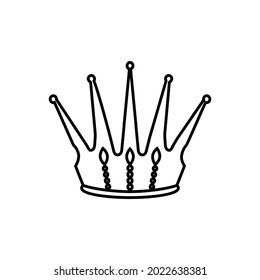 Crown icon vector set. King illustration sign collection.  Queen symbol or logo.
