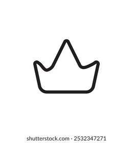 Crown icon Vector set outline