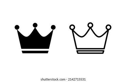 Crown icon vector. crown sign and symbol