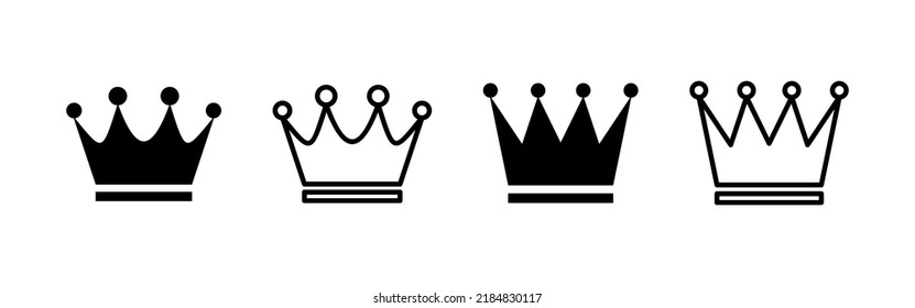 Crown icon vector. crown sign and symbol