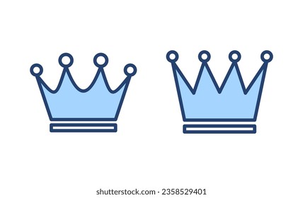 Vector de icono de la corona. símbolo de la corona