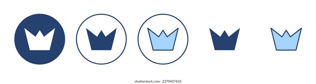 Vector de icono de la corona. símbolo de la corona