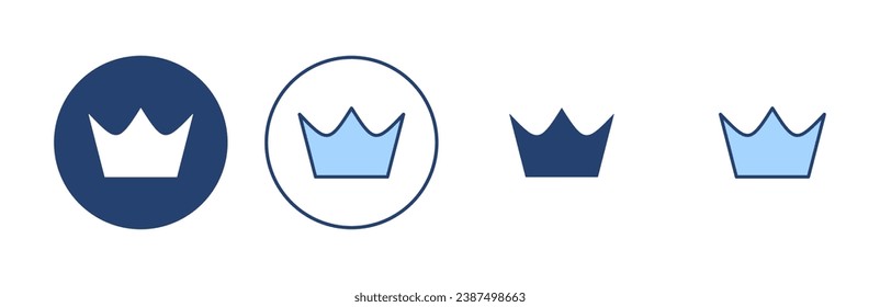 Krone Symbol, Vektorgrafik. Kronenzeichen und -symbol