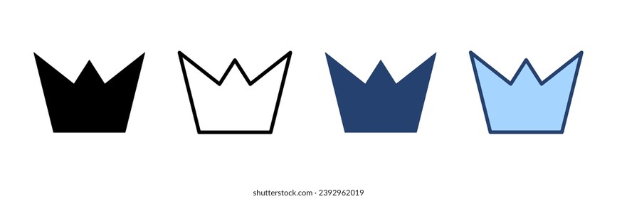 Crown icon vector. crown sign and symbol