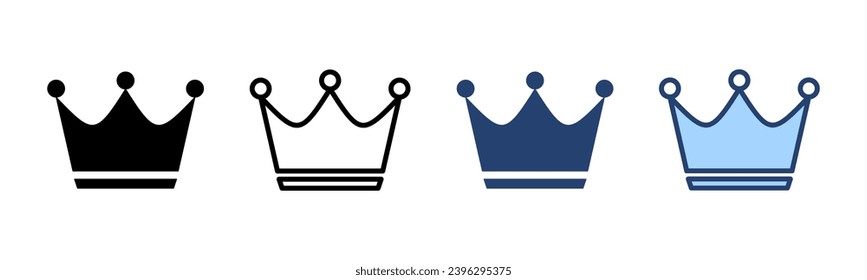 Vector de icono de la corona. símbolo de la corona