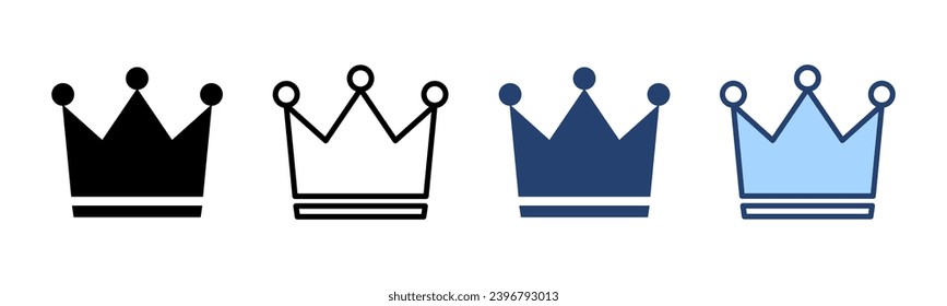 Crown icon vector. crown sign and symbol