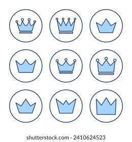 Crown icon vector. crown sign and symbol