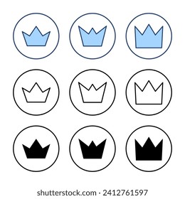 Krone Symbol, Vektorgrafik. Kronenzeichen und -symbol