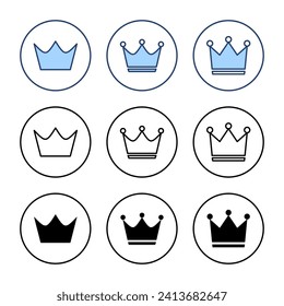 Crown icon vector. crown sign and symbol