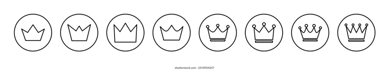 Crown icon vector. crown sign and symbol