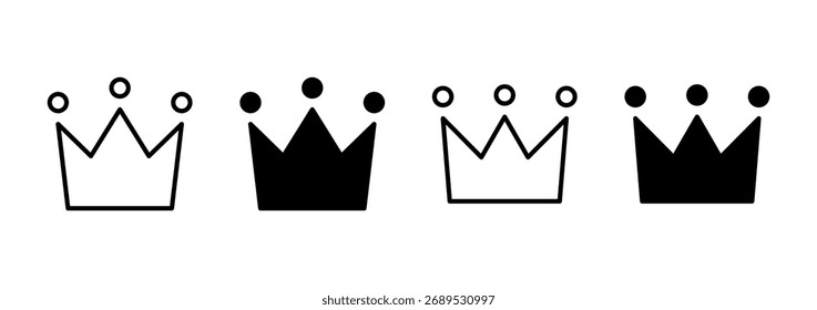 Crown icon vector. crown sign and symbol