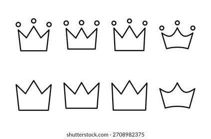 Crown icon vector. crown sign and symbol