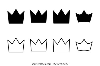 Crown icon vector. crown sign and symbol