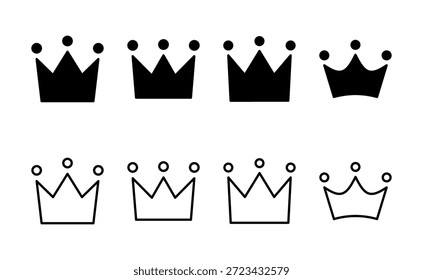 Crown icon vector. crown sign and symbol