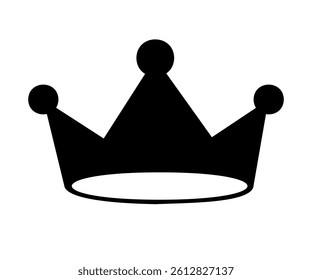 Crown Icon Vector Silhouette Royal King Symbol